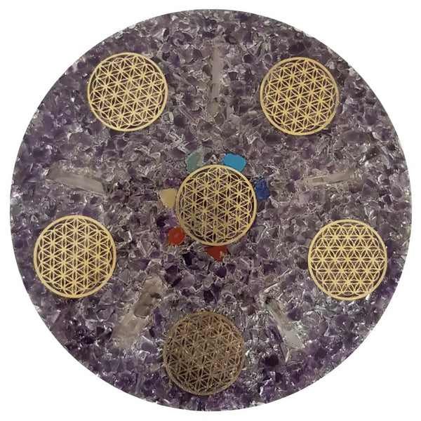 PLATEAU DE RECHARGEMENT ORGONE AMÉTHYSTE pack orgonite