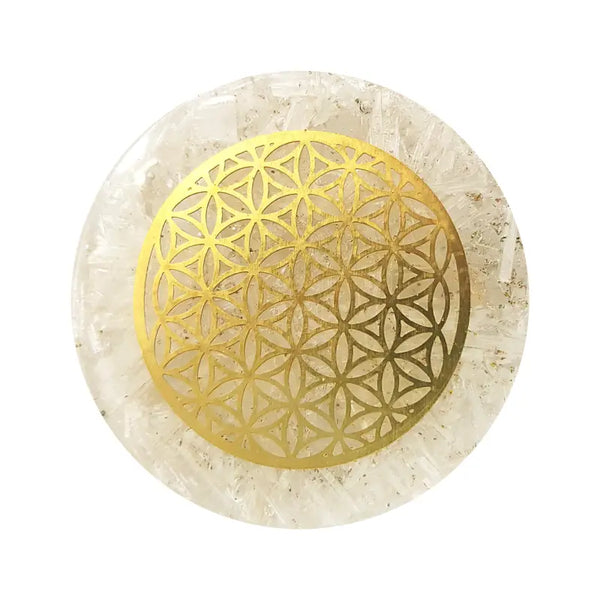 PLATEAU DE RECHARGEMENT ORGONE SÉLÉNITE 10cm plateau orgonite