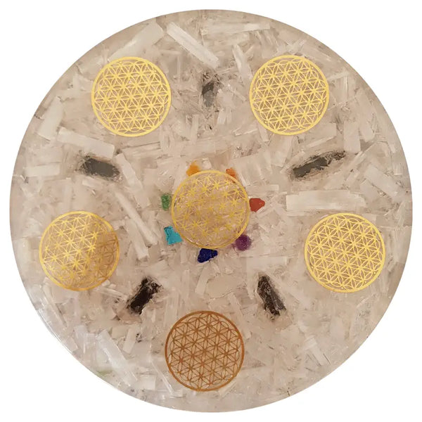 PLATEAU DE RECHARGEMENT ORGONE SÉLÉNITE plateau orgonite