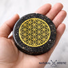 PLATEAU DE RECHARGEMENT ORGONE TOURMALINE NOIRE 10cm plateau orgonite