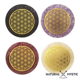 PLATEAU DE RECHARGEMENT ORGONE TOURMALINE NOIRE 10cm plateau orgonite