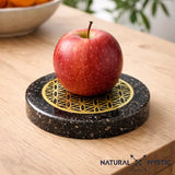 PLATEAU DE RECHARGEMENT ORGONE TOURMALINE NOIRE 10cm plateau orgonite