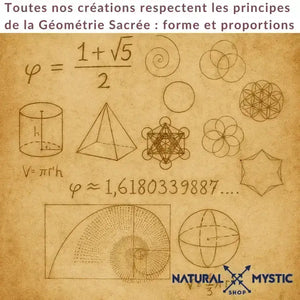 Orgonite de Poche | Cœur Fleur de Vie Grenat Almandin orgonite de poche