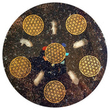 PLATEAU DE RECHARGEMENT ORGONE TOURMALINE NOIRE plateau orgonite