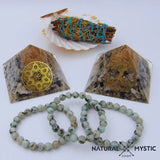 Pyramide Énergie Orgone ÉQUILIBRE Pierre de Lune pyramide orgonite