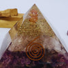 Pyramide Orgone APAISEMENT Améthyste Quartz Rose Cristal de Roche pyramide orgonite