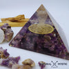 Pyramide Orgone CÉLESTE Améthyste et Cristal de Roche pyramide orgonite