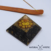 Pyramide Orgone PROTECTION Cristal de Roche Tourmaline Noire pyramide orgonite