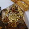Pyramide Orgone NUBIENNE Pyrite et Tourmaline Noire pyramide orgonite